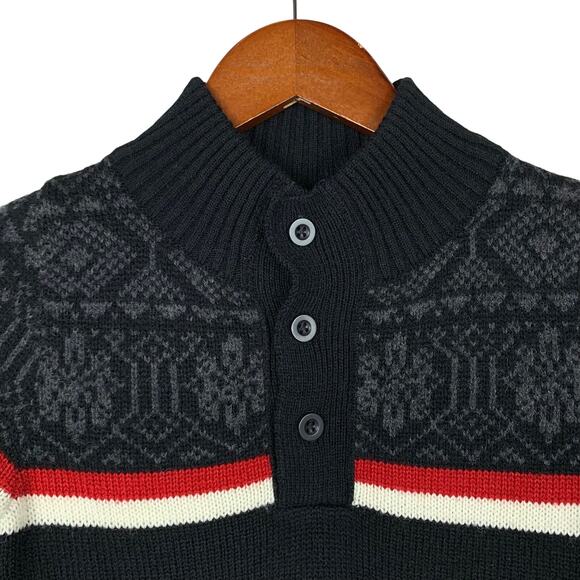 Peek Sweater Grey Black Pullover Wool Blend Boys M 6-7 - Picture 2 of 5